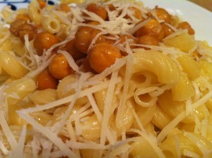 C & I both added the Crispy Chickpeas to our pasta. This equals JOY!
