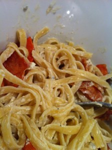 This is what it looks like with the fruit all mixed in. TaaDaa!