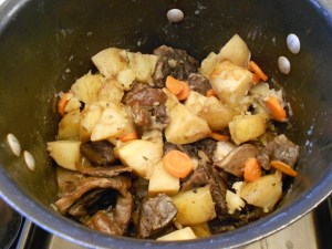 I liked it a lot. C had two bowls full. E, well she used the broth to dunk her bread in.