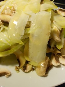 Layer the veg and drizzle with Olive Oil