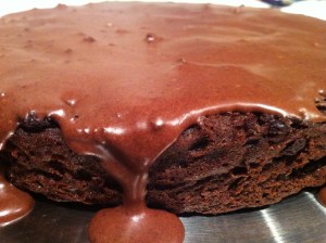 Just enough glaze to drip over the sides!