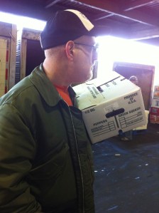 C's holding our box o' jalapeños 