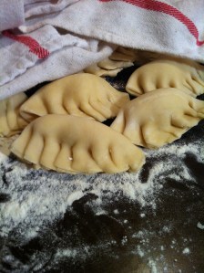 Laying on a flour-dusted sheet