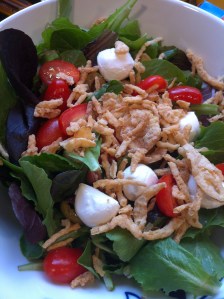 With crunchy goodness on top